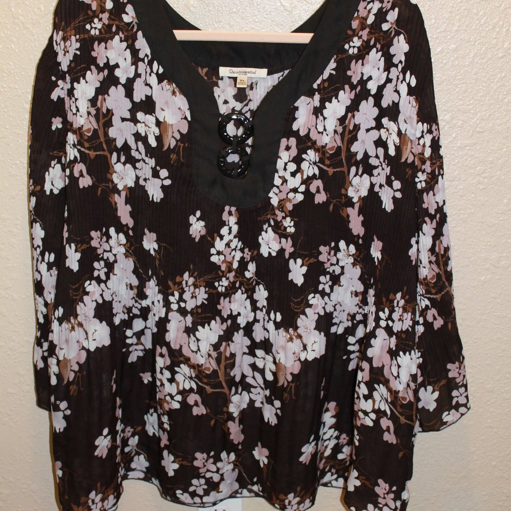 Quintessential Sheer Flower Blouse